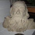 unglazed stoneware bust